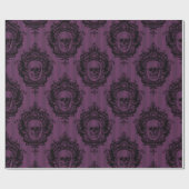 紫華美の枠とスカル ラッピングペーパー (フラット)