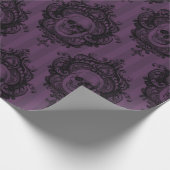 紫華美の枠とスカル ラッピングペーパー (角)