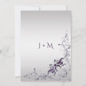 紫華美の渦巻きシルバー結婚式招待状 招待状 (裏面)
