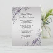 紫華美銀フローラ渦巻きブライダルシャワー 招待状 (スタンド正面)