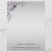 紫華美銀フローラ渦巻きレターヘッド レターヘッド (正面)