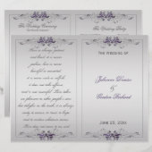 紫華美銀フローラ渦巻き結婚式 プログラム (正面/裏面)