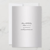 紫華美黒銀の結婚お祝い 招待状 (裏面)