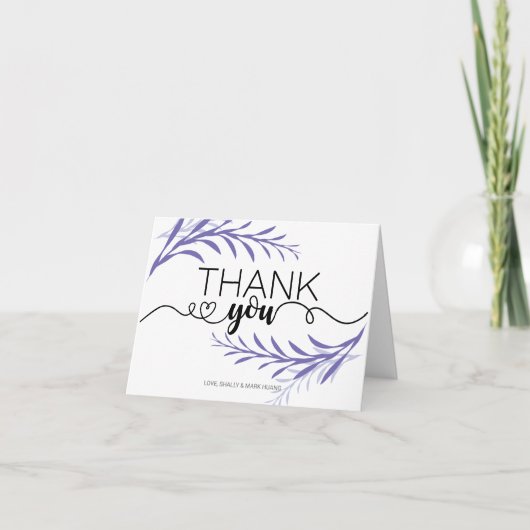 紫葉のサンキューカード(任意の大事な行事) カード (正面)