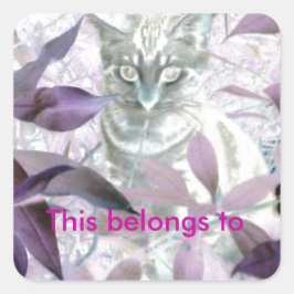 紫葉の子猫は スクエアシール