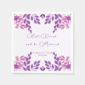 紫葉結婚テーマ スタンダードカクテルナプキン (正面)