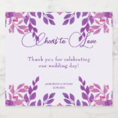 紫葉結婚テーマ スパークリングワインラベル (シングルラベル)