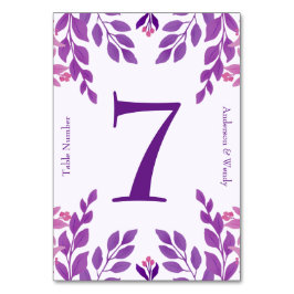 紫葉結婚テーマ テーブルナンバー