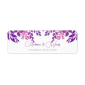 紫葉結婚テーマ ラベル (正面)