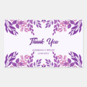 紫葉結婚テーマ 長方形シール (正面)