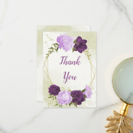 紫葉花結婚青 サンキューカード