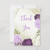 紫葉花結婚青 サンキューカード (正面)