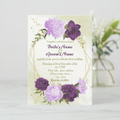 紫葉花結婚青 招待状 (スタンド正面)
