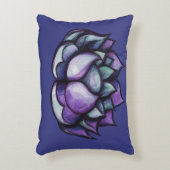 紫蓮の花水彩瞑想芸術 アクセントクッション (正面(垂直))