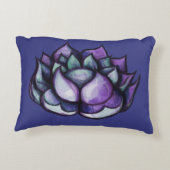 紫蓮の花水彩瞑想芸術 アクセントクッション (裏面)