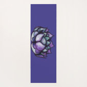 紫蓮の花水彩瞑想芸術 ヨガマット (裏面)