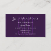 紫薄紫グラデーショングリッター星(イニシャル付) 名刺 (裏面)