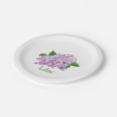 紫薄紫植物水彩紙プレート ペーパープレート (アングル)
