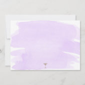 紫薄紫水彩金ゴールドブライダルシャワー 招待状 (裏面)