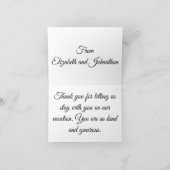 紫薄紫水色植物花 サンキューカード (内部)