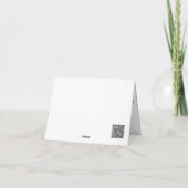 紫薄紫水色植物花 サンキューカード (裏面)