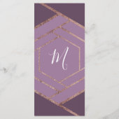 紫薄紫紫バラ金ゴールド六角プログラム プログラム (裏面)