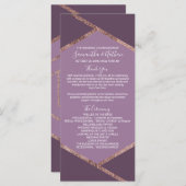 紫薄紫紫バラ金ゴールド六角プログラム プログラム (正面/裏面)