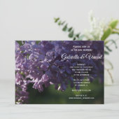 紫薄紫結婚の花 招待状 (スタンド正面)