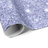 紫薄紫色グリッター きらめく ラッピングペーパー (ロールコーナー)