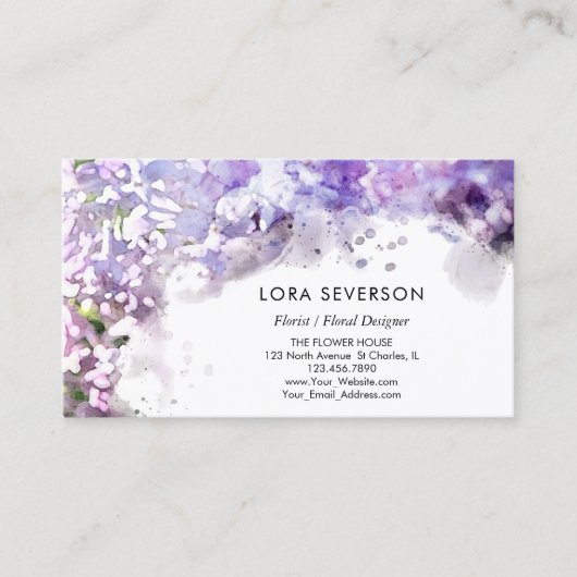 紫薄紫花屋 名刺 (正面)