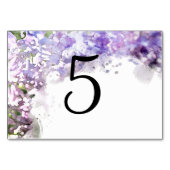 紫薄紫花水彩表番号 テーブルナンバー (正面)