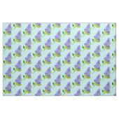 紫薄紫花水色ブルー ファブリック (ヤード)