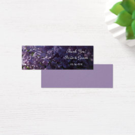 紫薄紫花結婚式の引き出物ラベル