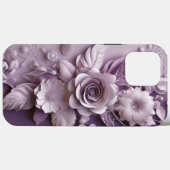 紫薄紫花3d Case-Mate iPhoneケース (裏面 (横))