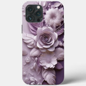 紫薄紫花3d Case-Mate iPhoneケース (裏面)