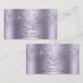 紫薄紫蝶シルバーシザースタイリスト 名刺 (正面/裏面)