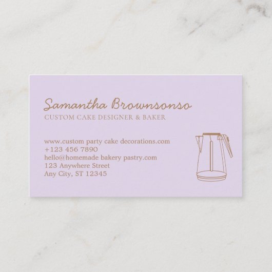 紫薄紫赤面台所用具茶碗 名刺 (裏面)