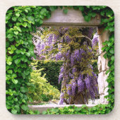 「紫藤のつる植物窓」 コースター (正面)