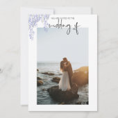 紫藤の写真 ウェディング 招待状 (正面)