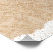 紫藤の花の結婚ウェルカムサインレース ポスター (角)