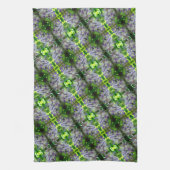 紫藤の花抽象芸術 キッチンタオル (縦)