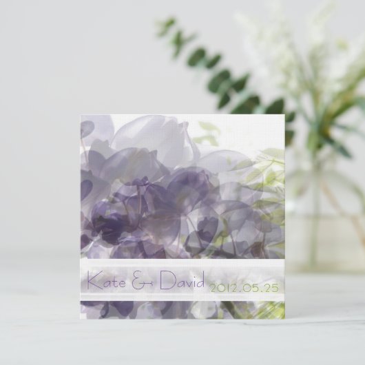 ©紫藤ひげ結婚式招待状 (スタンド正面)