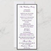 紫藤をテーマにした結婚式プログラム (裏面)