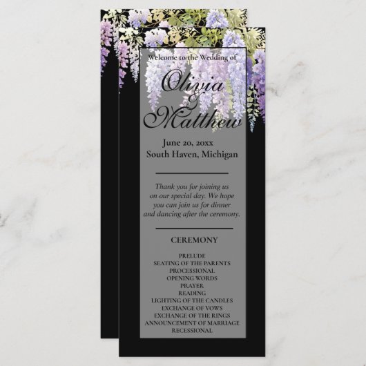 紫藤エレガントフローラ結婚式 (正面/裏面)