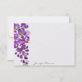 紫藤パーソナライズされた ノートカード (正面)
