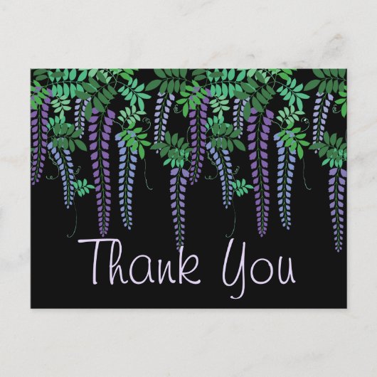 紫藤日本のフローラ ポストカード (正面)