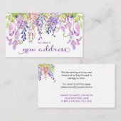 紫藤水彩フローラ新住所 エンクロージャーカード (正面/裏面)