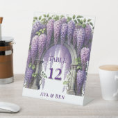 紫藤結婚アーチの表番号 台座サイン (インサイチュ)