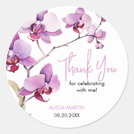 紫蘭の花30歳の誕生日 ラウンドシール