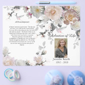 紫蘭ハミングバード葬儀プログラムフライヤー チラシ (シングル)